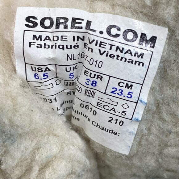 Sorel Women’s Tivoli Black Houndstooth Lace Up Winter Boots Size US 6.5 - Picture 10 of 11